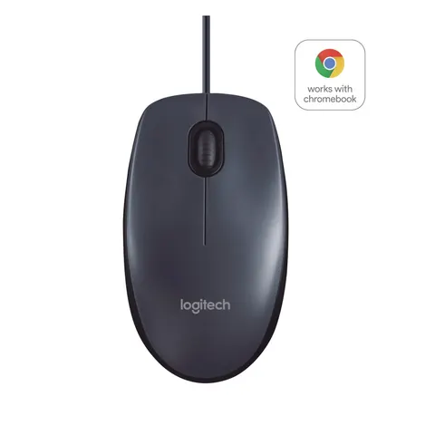LOGITECH B100 SW - Ratón (mouse), cable, USB, negro – imagen 1