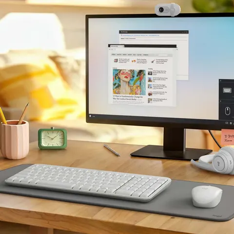 Logitech Tastiera + Mouse Mk250-off White – immagine 1