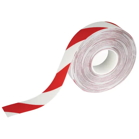Durable DURALINE® vloer markering tape - 30 m - Rood/Wit – afbeelding 1