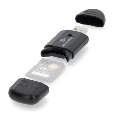 Lector de tarjetas USB MMC / SD / SDHC / SDXC (Negro) - NEDIS – imagen 1