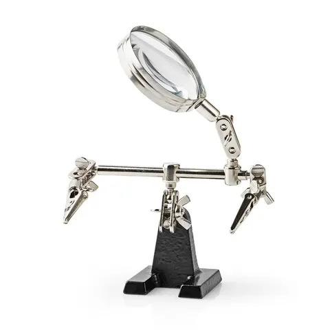 Nedis Helping Third Hand with Magnifier | Crocodile clips | Silver – image 1