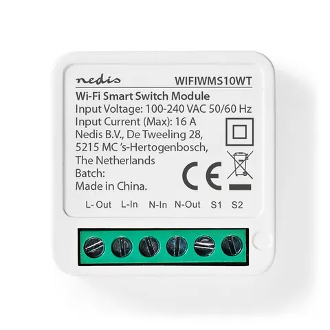 Nedis Power Switch | WLAN | 3680 W | Android/IOS – Weiß – Bild 1