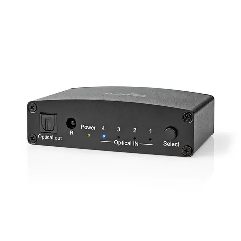 NEDIS N ASWI2514BK - Interruptor Toslink, cuádruple – imagen 1