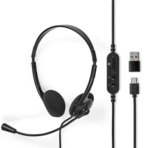 Auriculares USB con Micro (Negro) - NEDIS – imagen 1