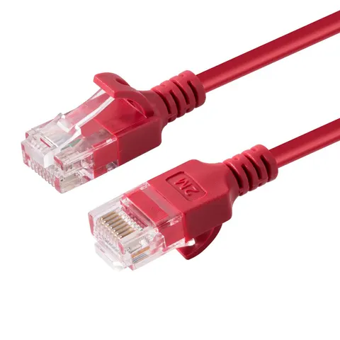 Microconnect V-UTP6A10R-SLIM networking cable Red 10 m Cat6a U/UTP (UT – image 1