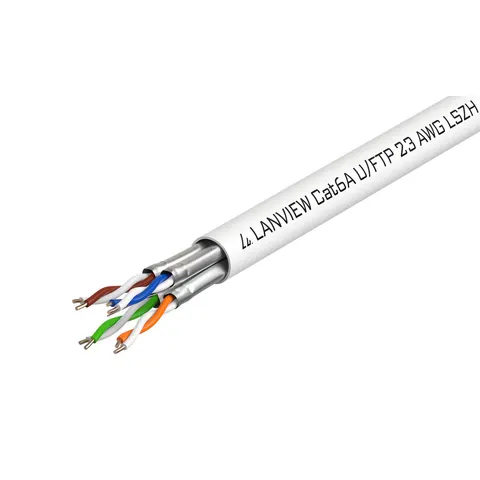 Lanview LVN122430 networking cable White 500 m Cat6a U/FTP (STP) Round – image 1