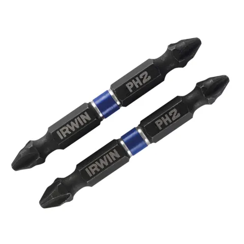Irwin Double Ended Impact Phillips Screwdriver Bit PH2 60mm Pack of 2 – image 1