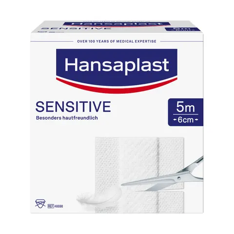 Hansaplast Sensitive Pflaster 6 cmx5 m Rolle – Bild 1