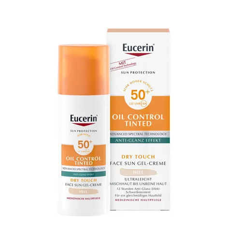 Eucerin Sun Oil Control Tinted Creme Lsf 50+ Hell – Bild 1