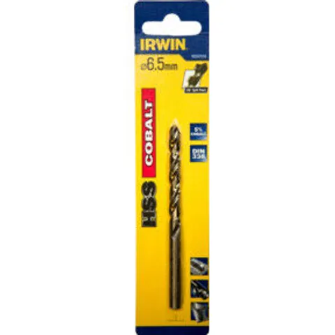 IRWIN Hss Cobalt Drill Bit 6.5Mm Ol:101Mm Wl:63Mm – image 1