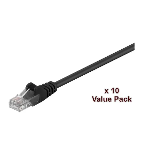 Microconnect V-UTP502SVP networking cable Black 2 m Cat5e U/UTP (UTP) – image 1