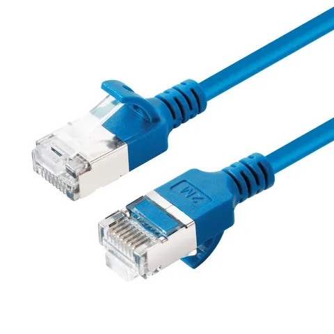 Microconnect V-FTP6A075B-SLIM networking cable Blue 7.5 m Cat6a U/FTP – image 1