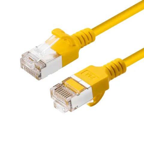 Microconnect V-FTP6A01Y-SLIM networking cable Yellow 1 m Cat6a U/FTP ( – image 1