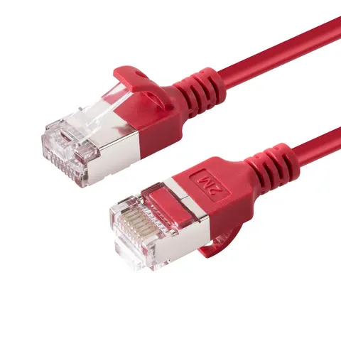 Microconnect V-FTP6A10R-SLIM networking cable Red 10 m Cat6a U/FTP (ST – image 1