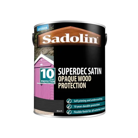 Sadolin Superdec Opaque Wood Protect - Black Satin - 5L – image 1