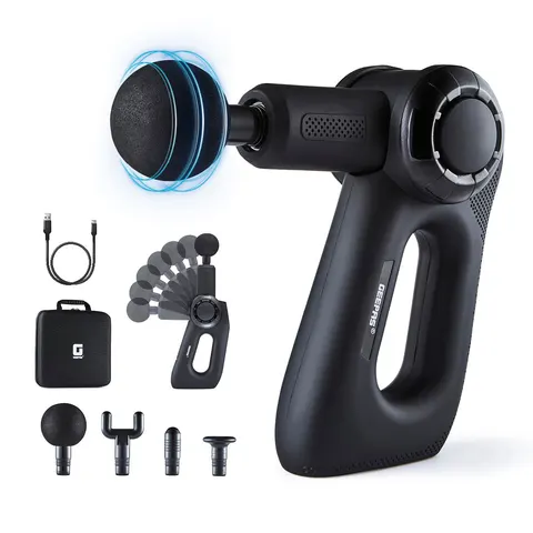 GEEPAS Portable Massage Gun Deep Tissue, Black – image 1