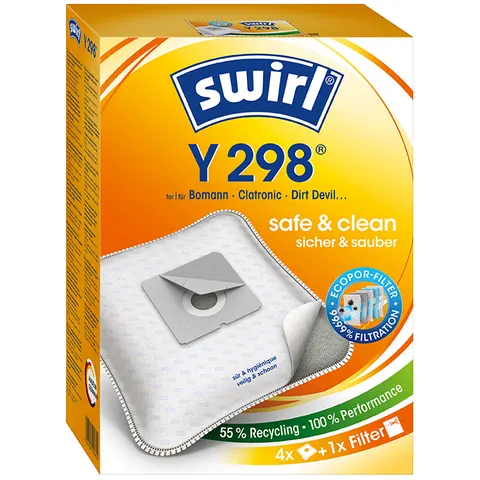 Swirl Y298 MicroPor Staubsaugerbeutel 4 St. – Bild 1