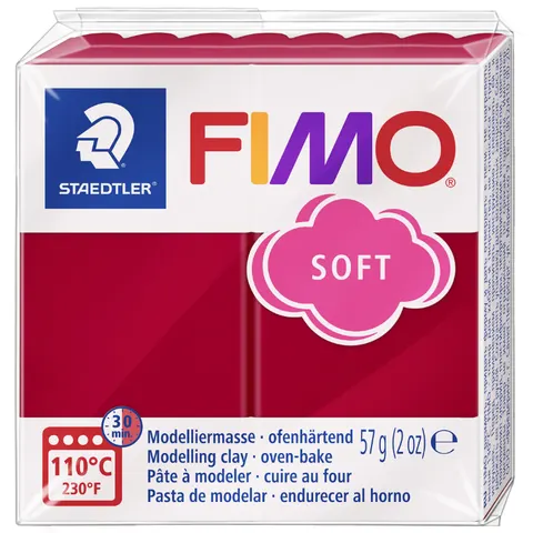 FIMO Mod.masse Fimo soft kirschrot – Bild 1