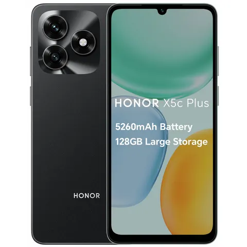 SIM Free HONOR X5c Plus 128GB AI Mobile Phone Midnight Black – image 1