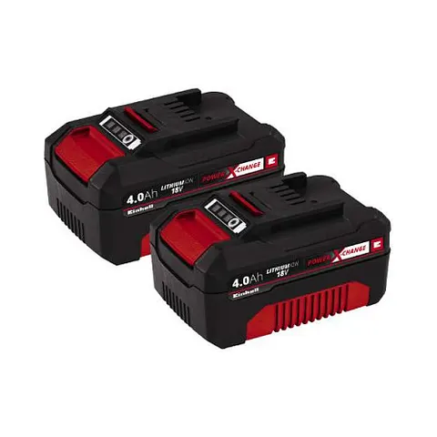 EINHELL PXC-Twinpack, 4511489, 4 Ah, 18 V, 2 Stück – rot|schwarz – Bild 1