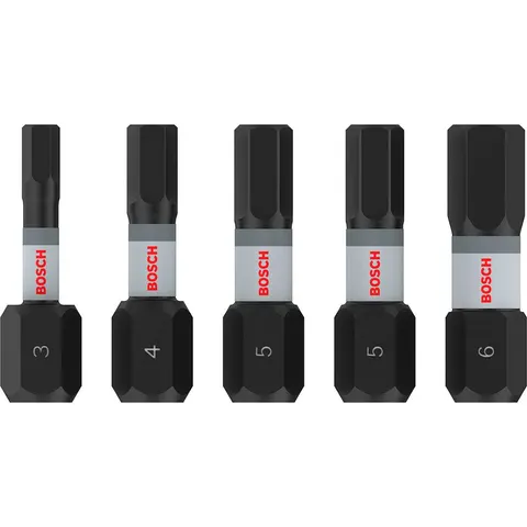Bosch PRO 5 Piece Impact Hex Screwdriver Bit Set – image 1
