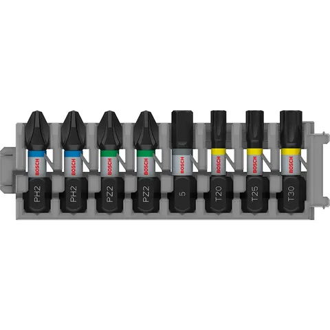 Bosch PRO 8 Piece Impact Phillips / Pozi / Hex / Torx Screwdriver Bit Set – image 1