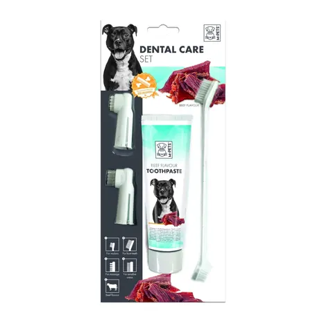 M-PETS Dental Care Set - Beef flavor Toothpaste Kit – image 1