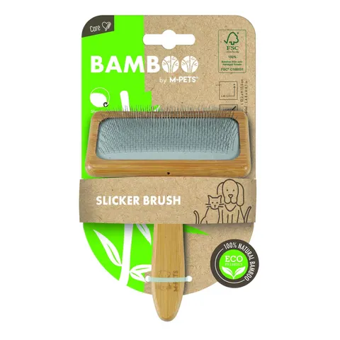 M-PETS Bamboo Slicker Brush - L – image 1