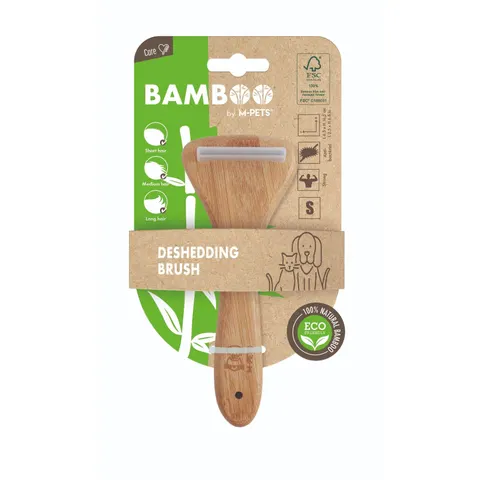 M-PETS Bamboo De-shedding Brush - Small – image 1