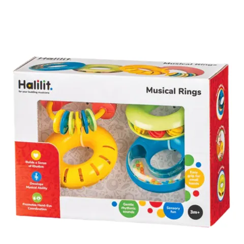 Halilit Musical Rings Baby Rattle Set – image 1