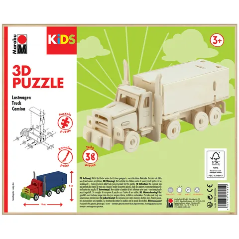 Marabu KiDS Lastwagen 3D-Puzzle – Bild 1