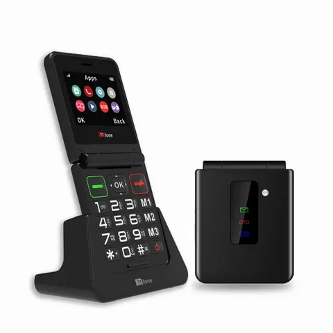 TTfone TT660 Flip Big Button Mobile with EE SIM, USB C Dock Charger – image 3