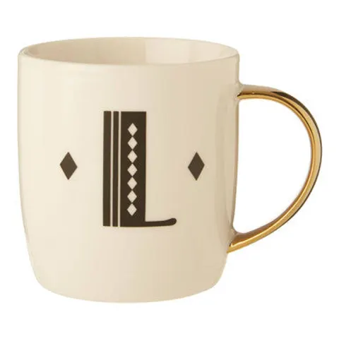 White Monogram Mug L | Diamond Deco – image 2