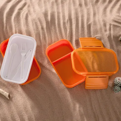Orange 2 Tier Lunch Box | Grub Tub – image 2