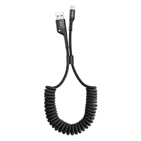 Baseus Spring Coil Lightning Charger Cable 2A Charging Data – image 2