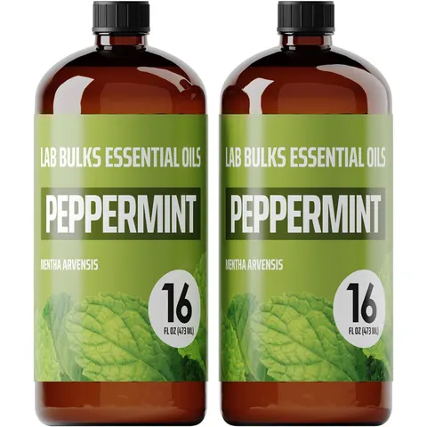 Lab Bulks Peppermint Essential Oil 16oz 2-Pack – Diffusers & Cleaning – image 2