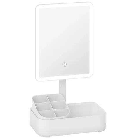 HOMCOM Makeup Mirror, Light Up Mirror with Touch Screen, 2 Lighting Modes – image 2