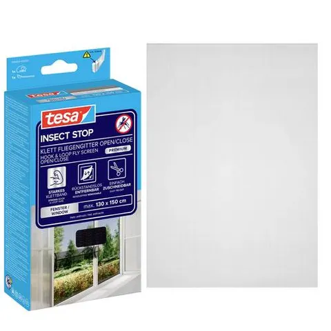 Fliegengitter-Gewebe TESA "Insect Stop Open/Close anthrazit", grau (gewebe: grau), B:130cm H:150cm, Insektenschutzgitter, Fliegengitter-Gewebe: grau B/H: 130cm – Bild 2