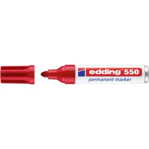 edding 550 Permanentmarker rot – Bild 2