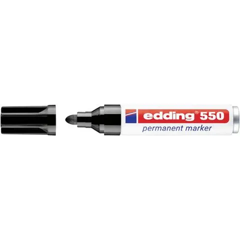 edding 550 Permanentmarker schwarz – Bild 2
