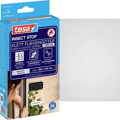 Tesa Fliegengitter anthrazit 1,3m:1,3m Premium – Bild 2