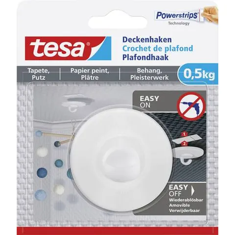 tesa Deckenhaken Tapete&Putz 0.5kg – Bild 2