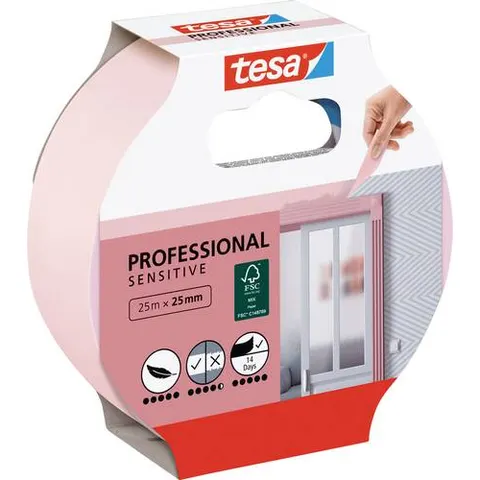 tesa Maler Krepp Precision Sensitive Abdeckband, 38 mm x 25m – Bild 2