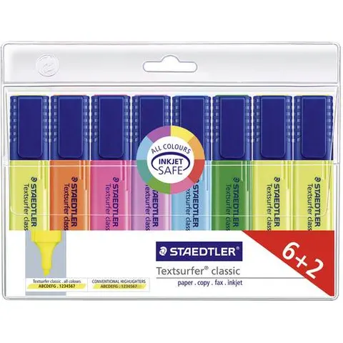 STAEDTLER Textmarker , Textsurfer classic, , 6 + 2 GRATIS – Bild 2