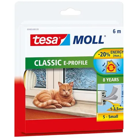 Tesa E-Profil-Dichtung weiß 6m:9 mm 5463 – Bild 3
