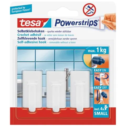 Tesa Powerstrips Haken Small Oval chrom – Bild 4