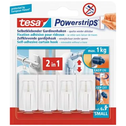 Tesa Powerstrips Gardinenhakenweiß – Bild 4