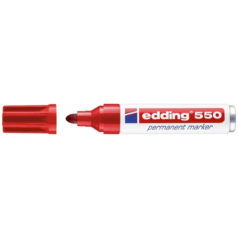 edding 550 Permanentmarker rot – Bild 4
