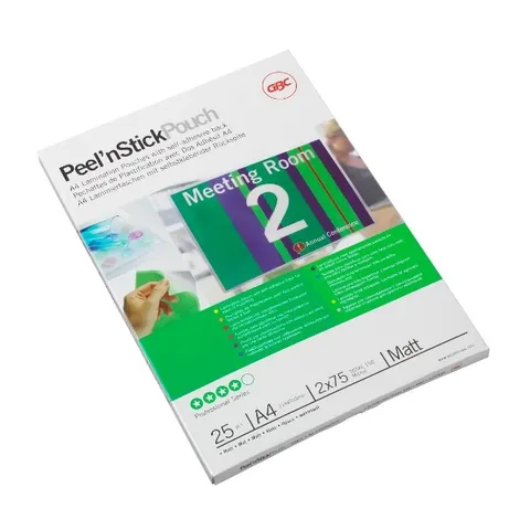 GBC Lamination Pouch A4 Adhesive Matt 75 Micron – image 2