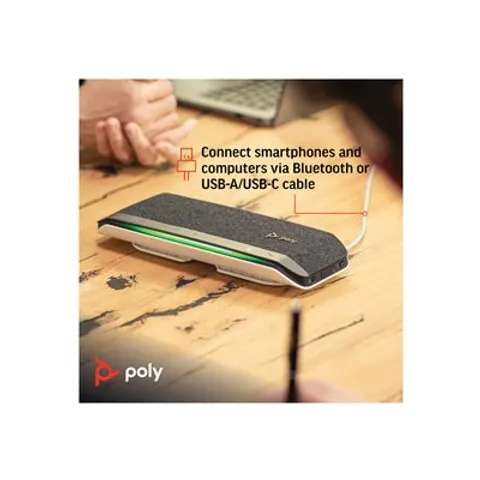 Poly Sync 40 Freisprechtelefon – Silber – Bild 3